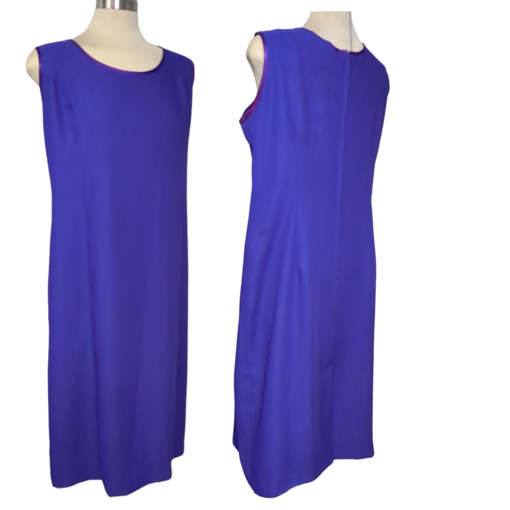 Purple Sheath Sleeveless Dress Size 17/18